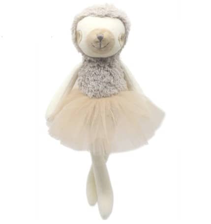 Ballerina soft plush sloth toy
