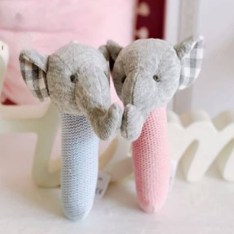 Baby Elephant Rattle Stick Toy