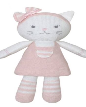 Daisy the Cat soft knitted baby toy