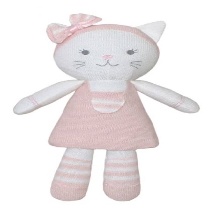 Daisy the Cat soft knitted baby toy