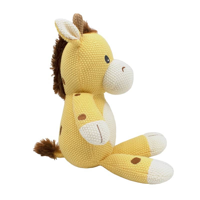 Noah the giraffe soft knitted baby toy