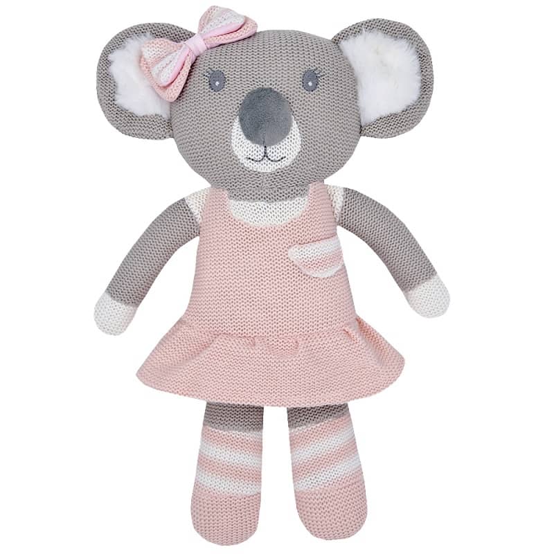 Chloe the koala knitted toy soft plush toys