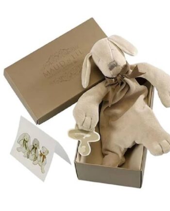 Gift boxed maud n lil puppy dog baby comforter brown